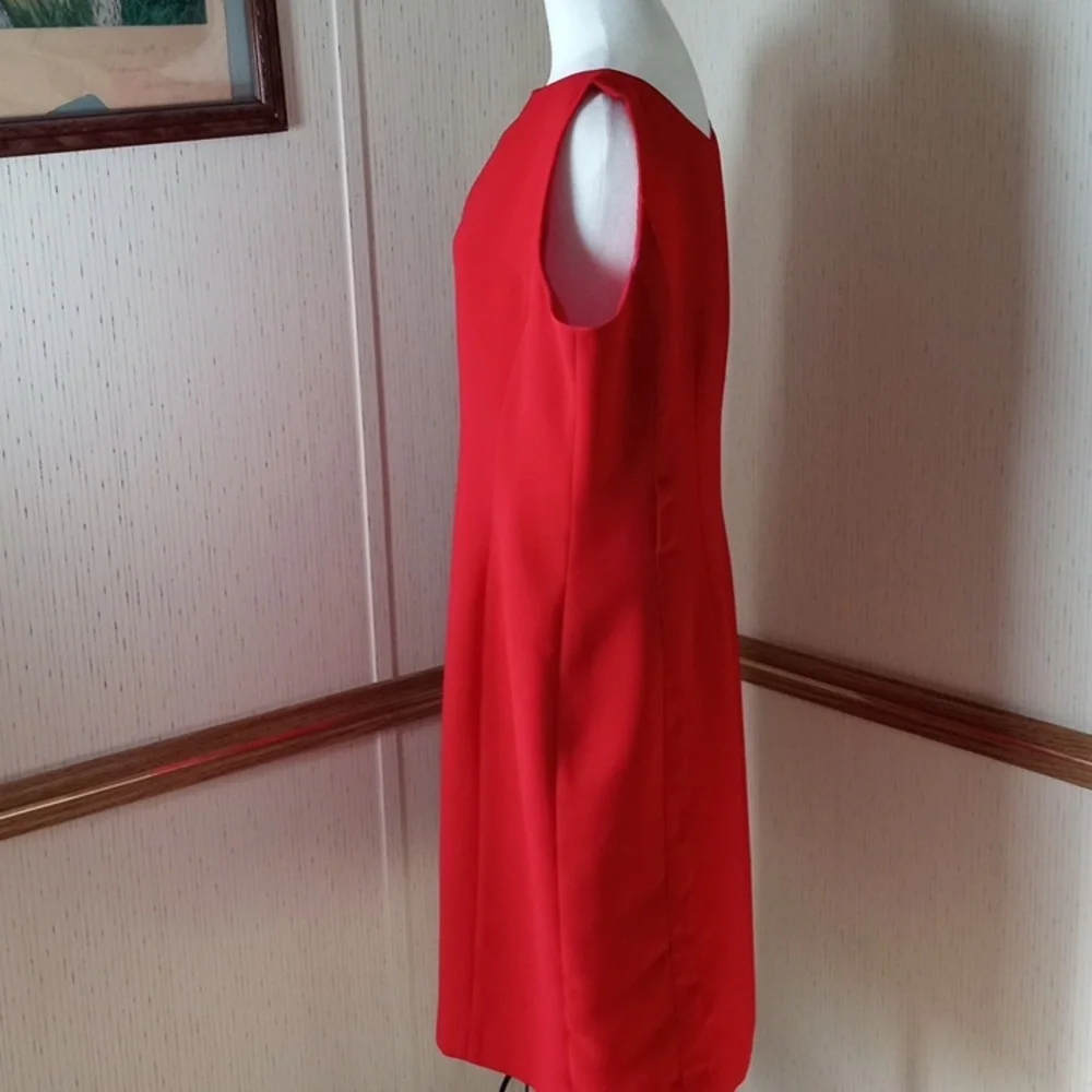 Calvin Klein Red Midi Dress, Professional, Office, Party, Special Occasions, Hol - Picture 5 of 9